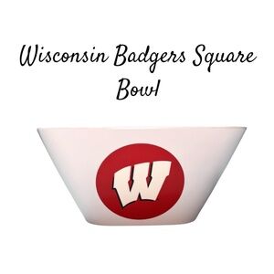 NWT Boelter Brands Wisconsin Badgers Melamine Square Bowl, 4.5-quart